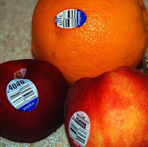 Etiquetas Frutas, punto de venta, barware, posline